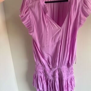 Current Air Pink Pleated Midi Dress